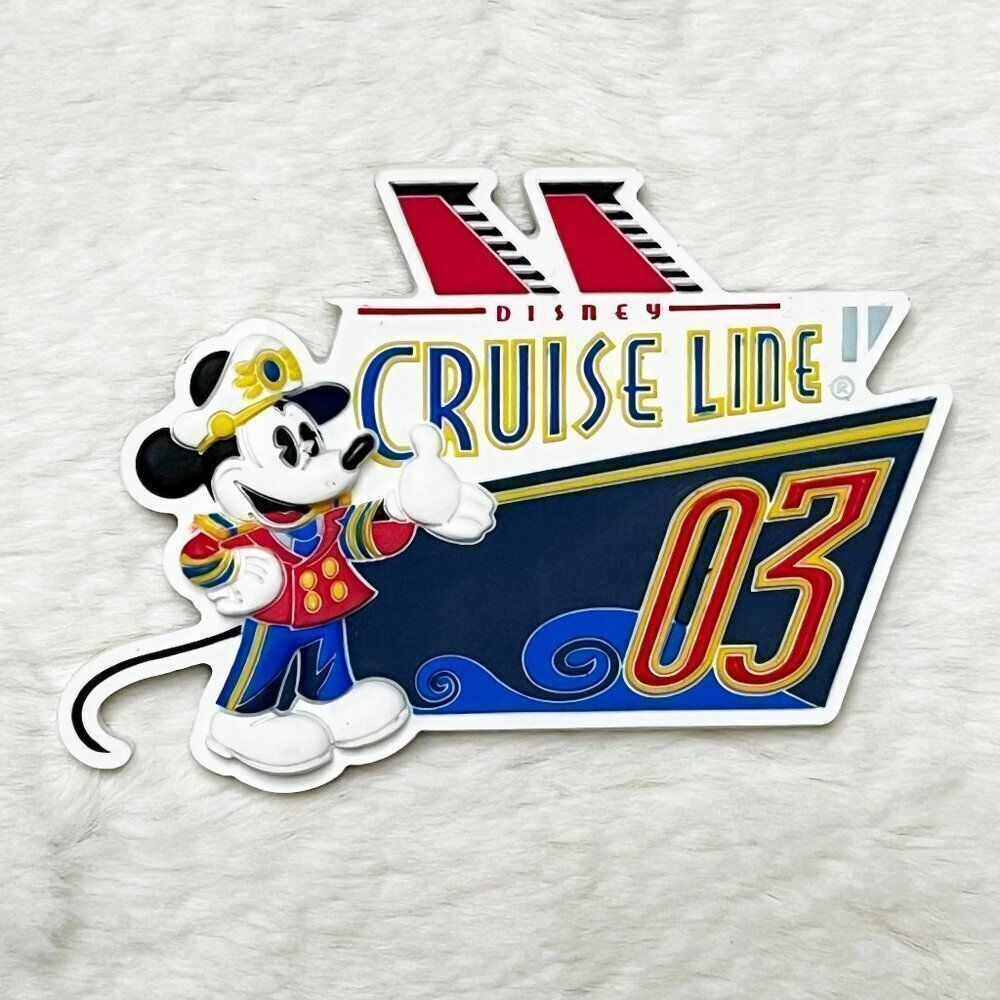 🔮‎ 5/$25 Disney Cruise Line Mickey Mouse 2003 Soft Plastic Magnet